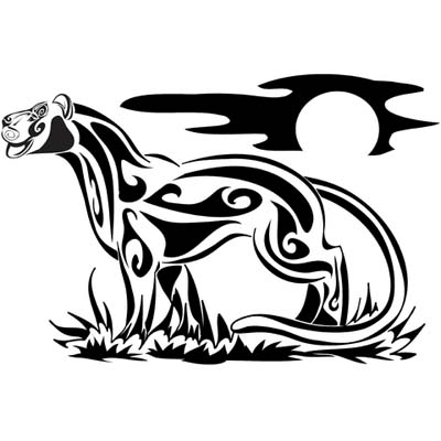Tribal panther designs Water Transfer Temporary Tattoo(fake Tattoo) Stickers NO.11414